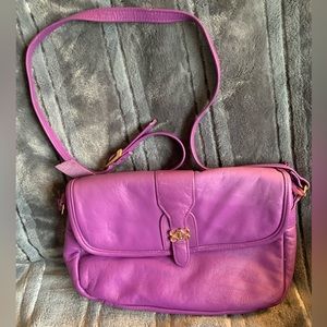 GUC Alicia Genuine Leather Purple Crossbody